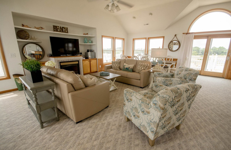 Rental living room at Beach Realty & Construction.