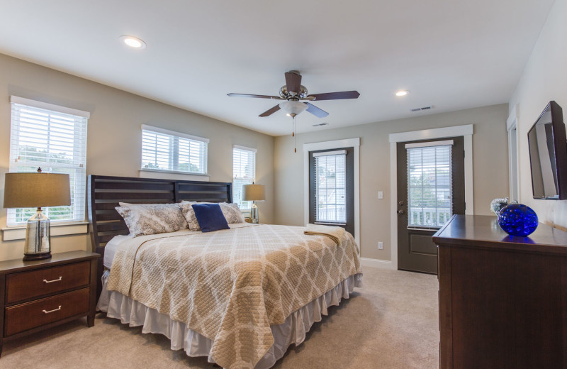 Rental bedroom at Coastal Accommodations.