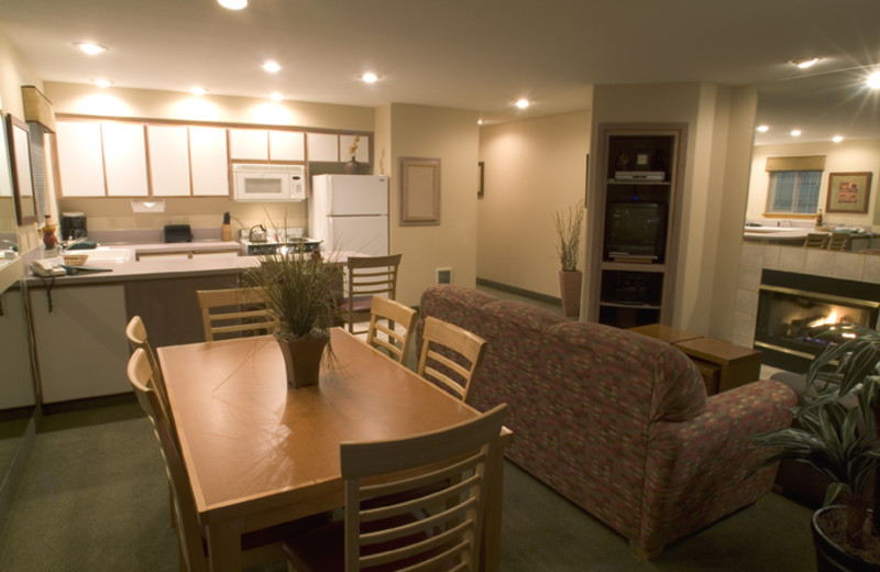 Suite interior at Whispering Woods Resort.