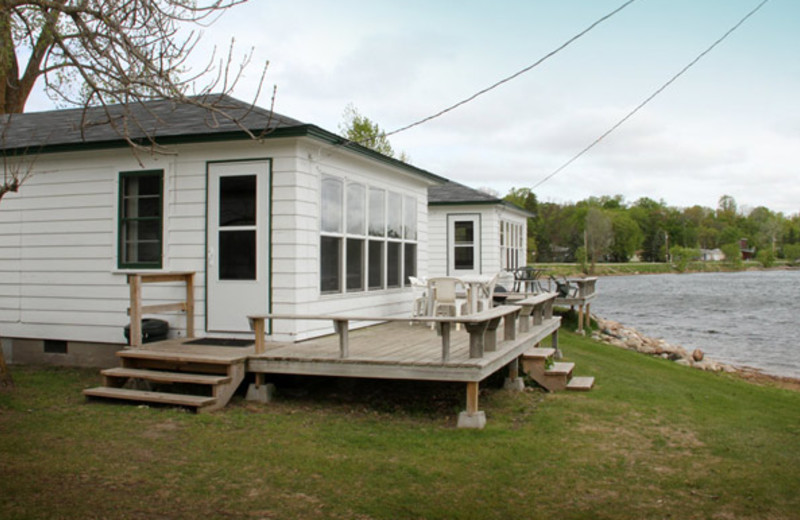 Cabin exterior at Bell's Resort Bar and Grill.