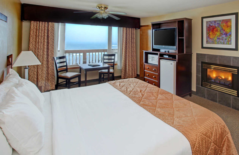 Guest room at Surfrider Resort.