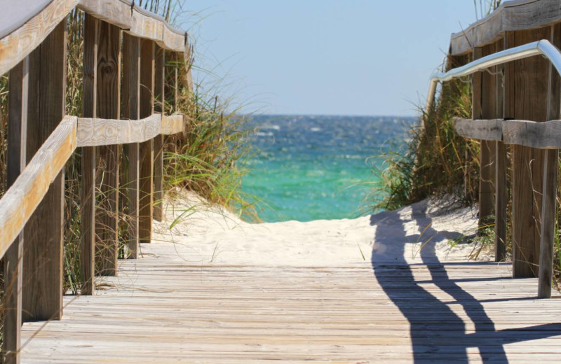 Beach at Paradise Gulf Properties.