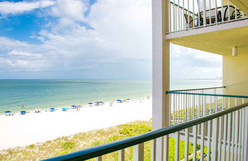 Rental balcony at Harborview Rentals.