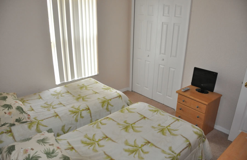 Rental bedroom at Sunkiss Villas.