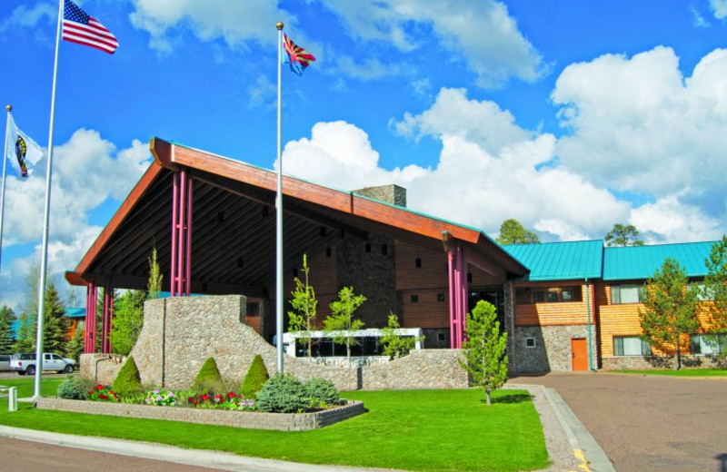 Exterior view of Hon-Dah Resort Casino & Conference Center.