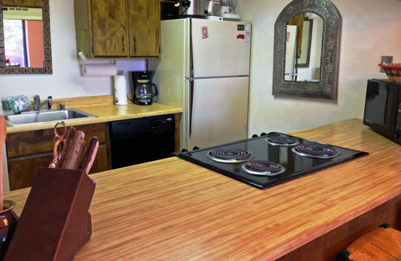 Rental kitchen at Resort Properties of Angel Fire.