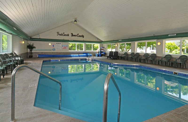 Indoor pool at  	Parkwood Lodge.