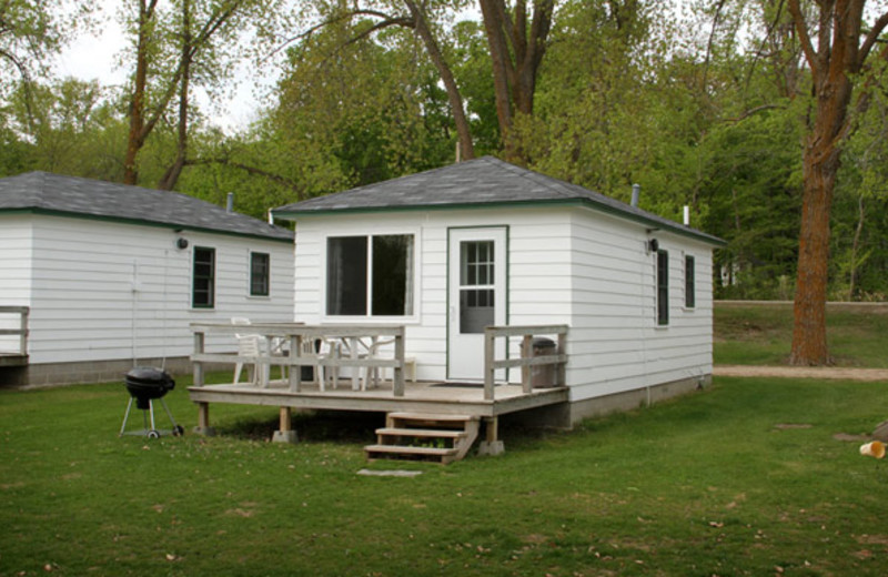 Cabin exterior at Bell's Resort Bar and Grill.