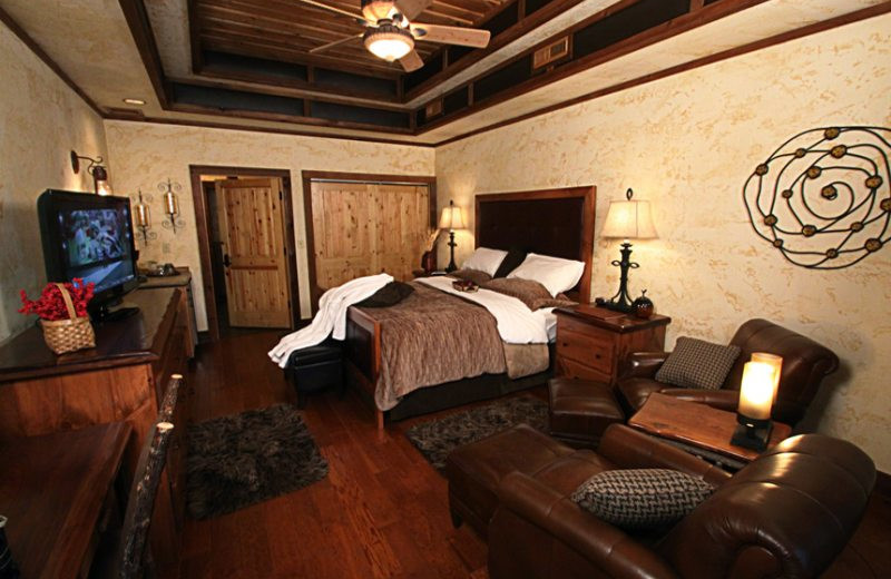 Luxury guest room at Stonewater Cove Resort.