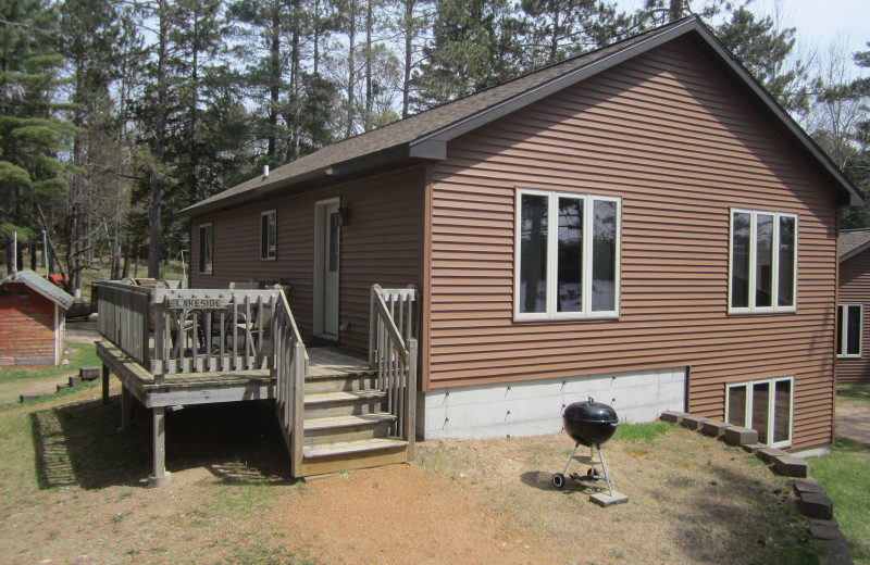 Cabin exterior at Idle Hours Resort.