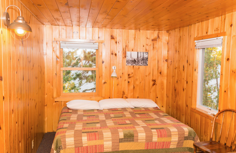 Cabin bedroom at White Eagle Resort.