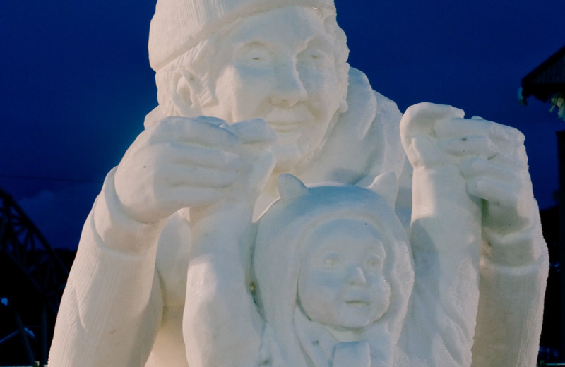Snow sculpture at Summit Vacations.