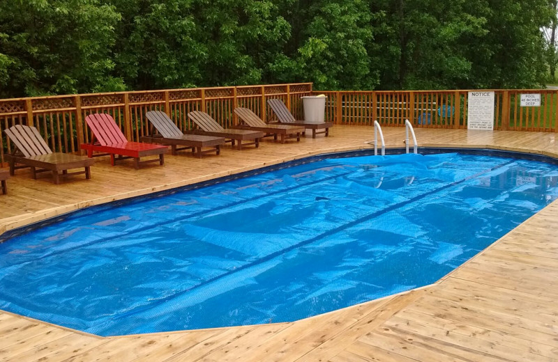 Outdoor pool at Evergreen Resort.