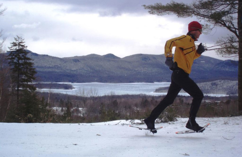 Snowshoeing at The Mountain Top Inn & Resort.