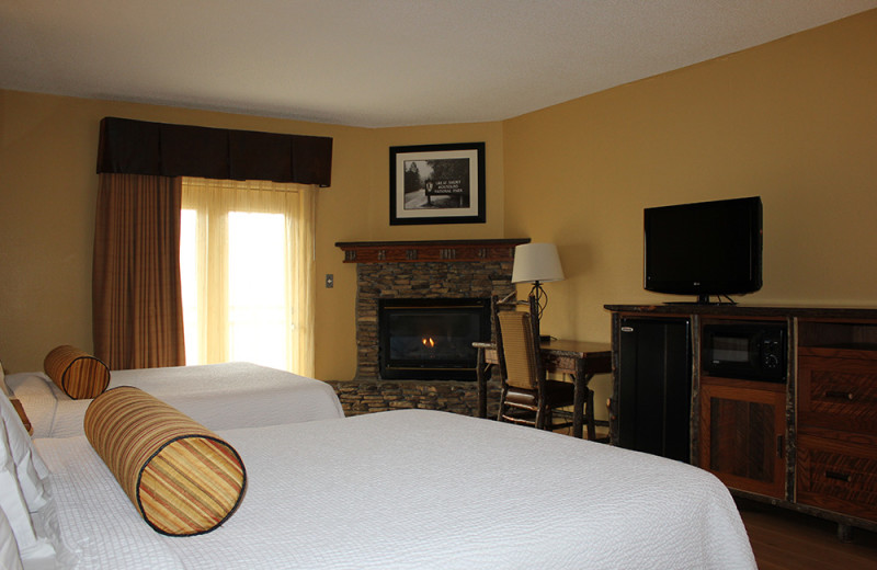 Guest room at Old Creek Lodge.