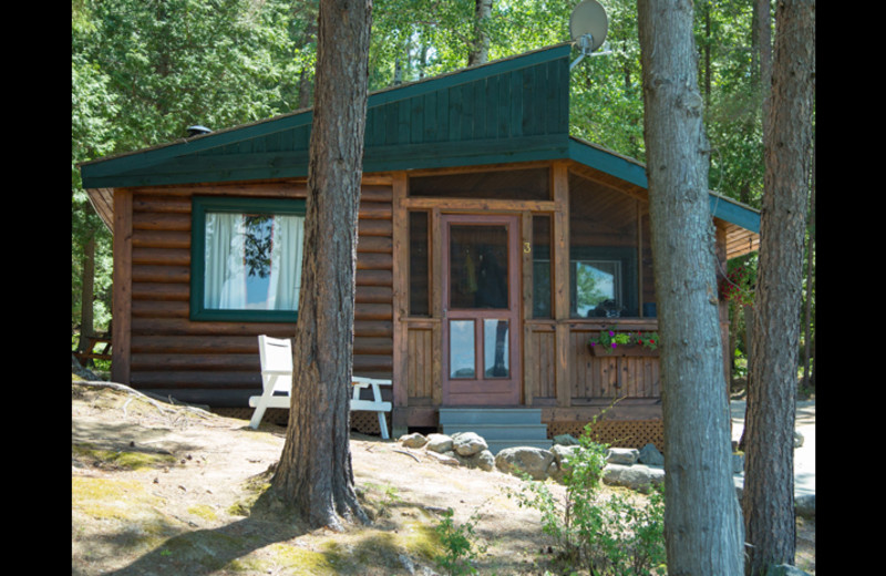 Cabin exterior at Obabika Resort.