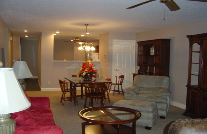 Condo living room at Big Bear Resort.