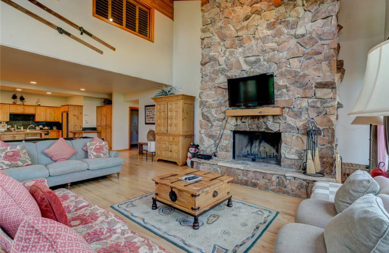 Rental living room at Alpine Ski Properties.