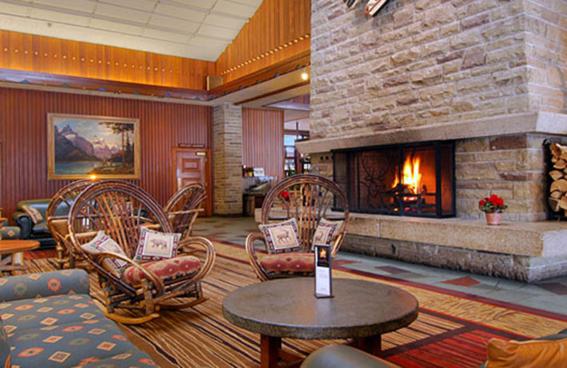 The lobby at The Fairmont Jasper Park Lodge.