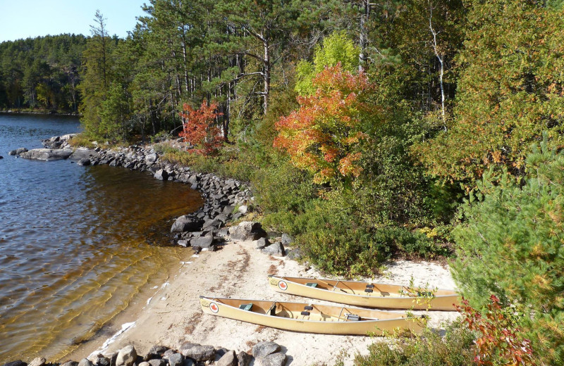 Beach at Zup's Fishing Resort and Canoe Outfitters.