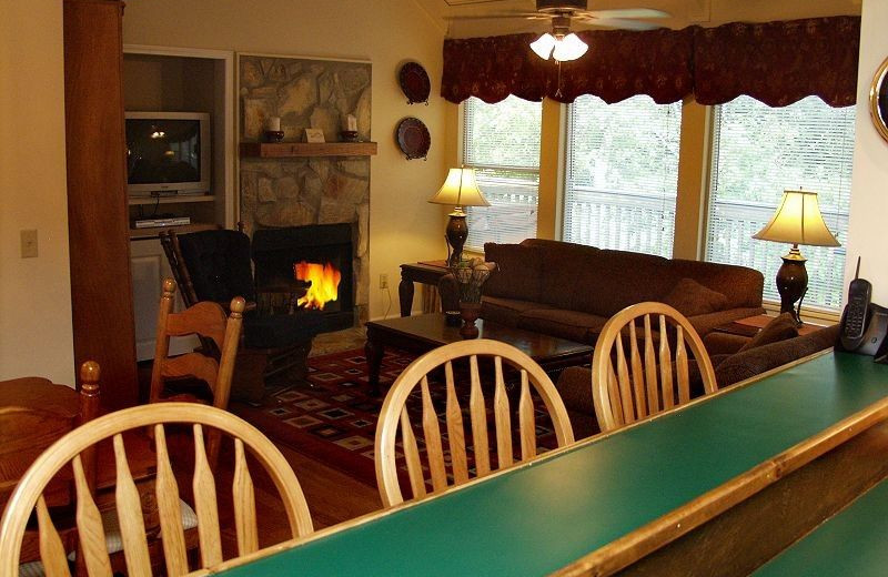 Cabin bar at Georgia Mountain Rentals.