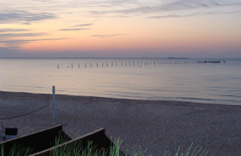 Beautiful ocean view at Virginia Beach Resort Hotel.