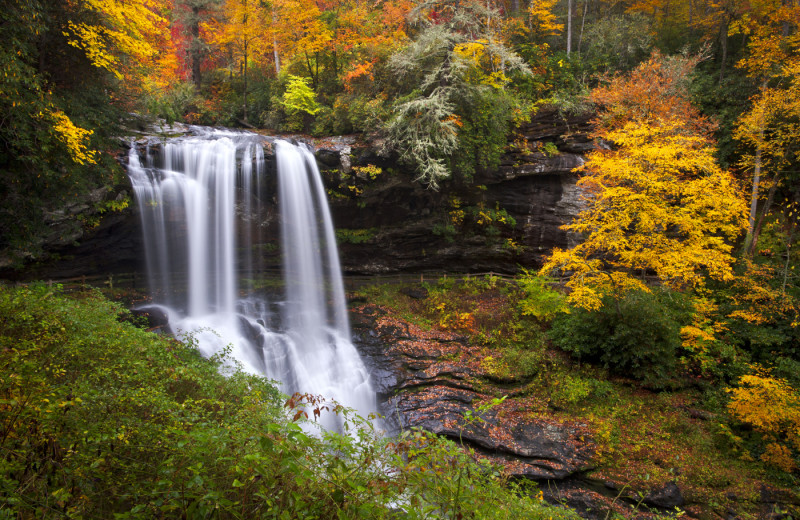 Waterfall at Mountain Lake Rentals.