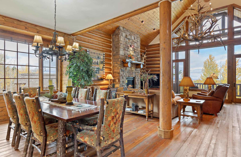 Cabin interior at Teton Springs Lodge.