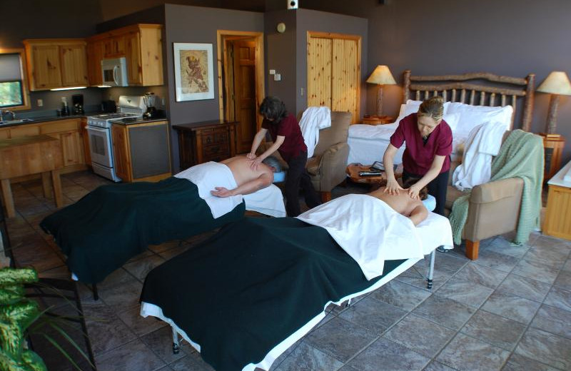 Spa services at Beaver Lakefront Cabins.