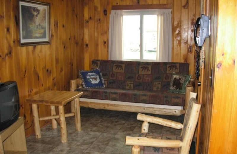 Interior cottage view at Diamond Cove Cottages.