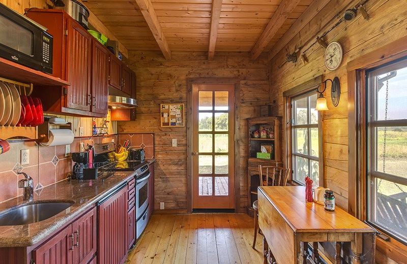 Rental kitchen at Sequim Valley Properties.