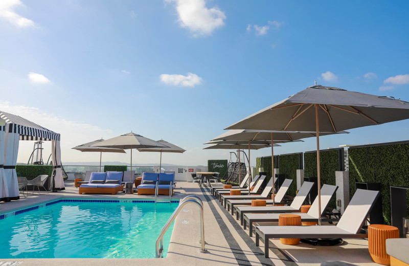 Roof top pool at Le Montrose Suite Hotel.