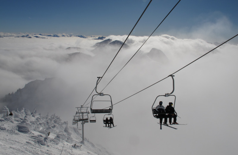 Skiing near Red Tree Lodge.