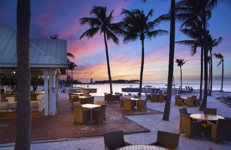 Patio at Tranquility Bay Beach House Resort.