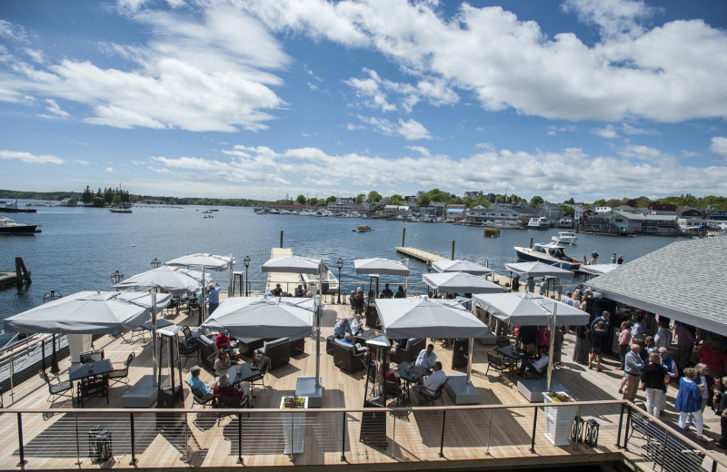 Patio at Boothbay Harbor Oceanside Golf Resort.