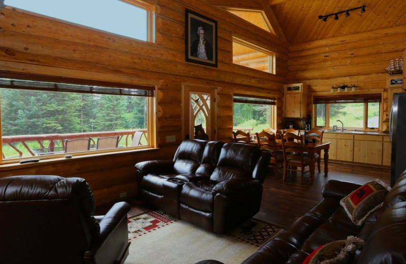 Cabin interior at Bear Paw Adventure.