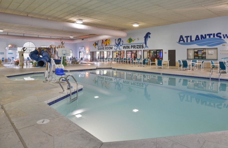 Indoor pool at The Atlantis Hotel.