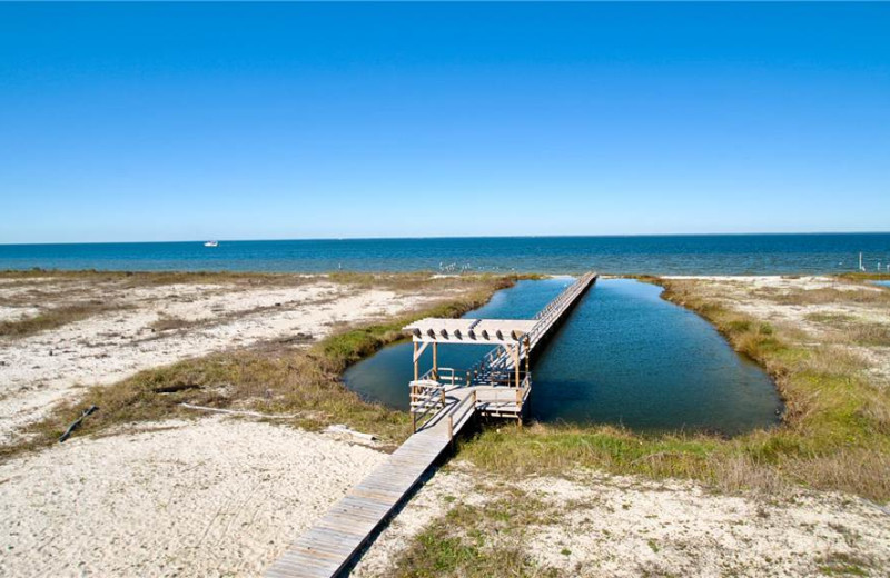 Rental dock at Dauphin Island Beach Rentals, LLC.