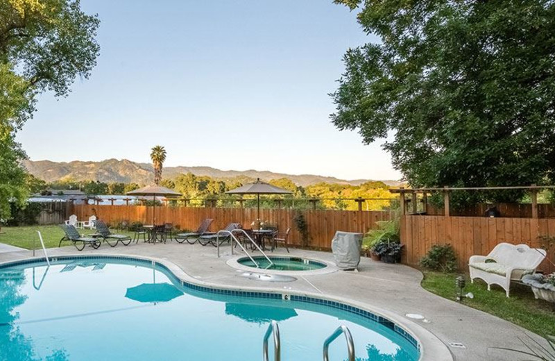 Outdoor pool at EuroSpa & Inn.
