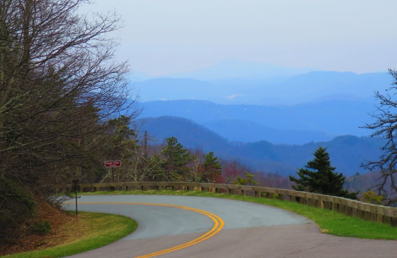 Scenic drive near Asheville Mountain House.