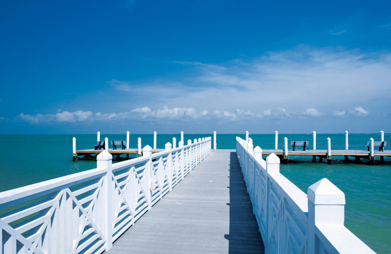 Dock view at South Seas Island Resort.