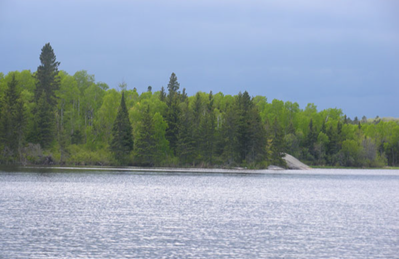 The lake at Angle Inn Lodge.