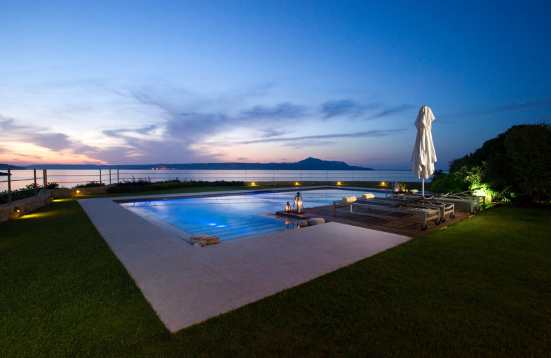 Outdoor pool at SK Place Crete.