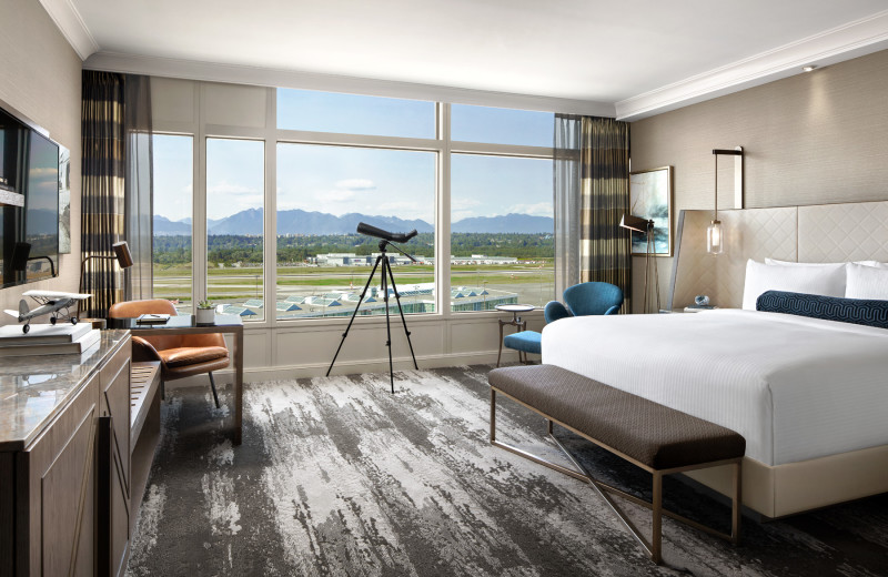 Guest room at The Fairmont Vancouver Airport.