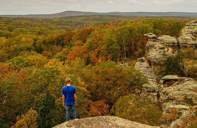 Hiking at Willowbrook Cabins.