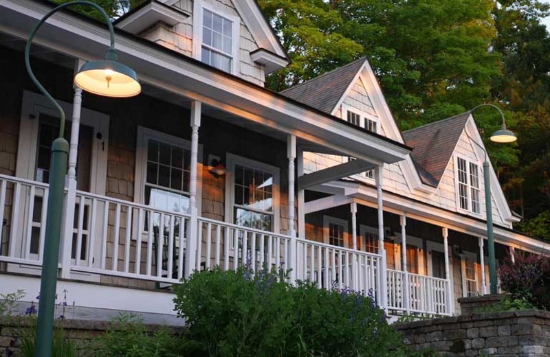 Cottage exterior at Sunapee Harbor Cottages.