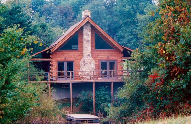 Cabin exterior at Honey Fork Properties.