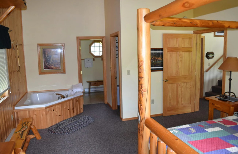 Guest room at Drummond Island Resort and Conference Center.