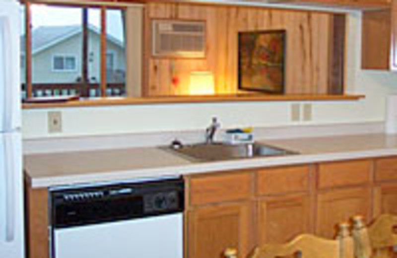 Cabin kitchen at Limmer's Resort.