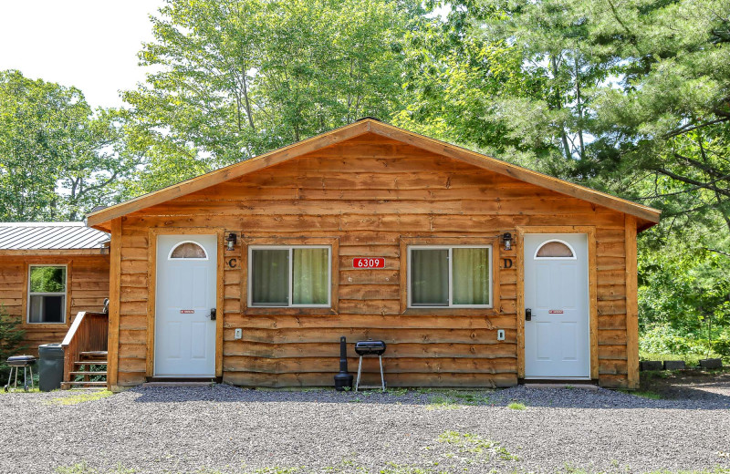 Motel exterior at Wilderness Resort Cabins & Campground.